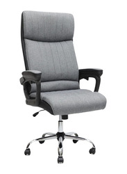 Karnak Heavy Duty Ergonomic High Back Office Chair with Adjustable Lumbar Support & Arm Rest, Grey