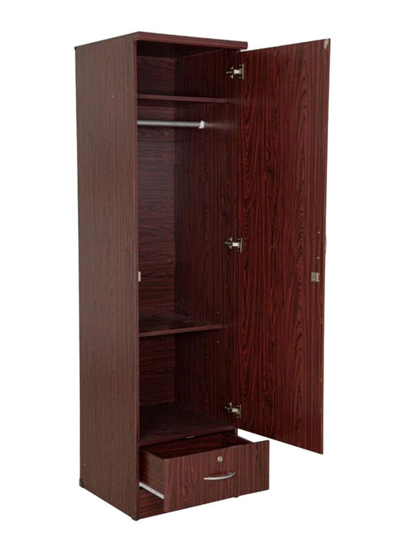 Karnak Best 1 Door Wooden Wardrobe Cabinet Cupboard Engineered Wood, Oak