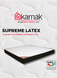 Karnak Supreme Latex Mattress Medium Firm Feel, Single, White/Black