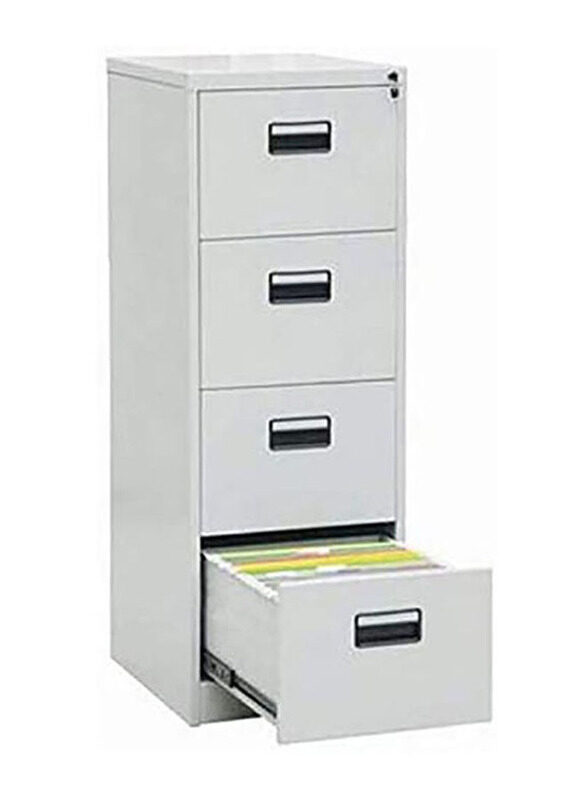 

Karnak 4 Doors Drawers Locker Steel Metal Storage Cabinet With Keys, Grey