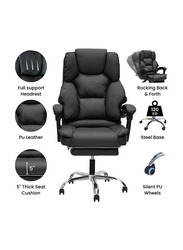 Karnak 360° Swivel Executive Office Gaming Chair, Black