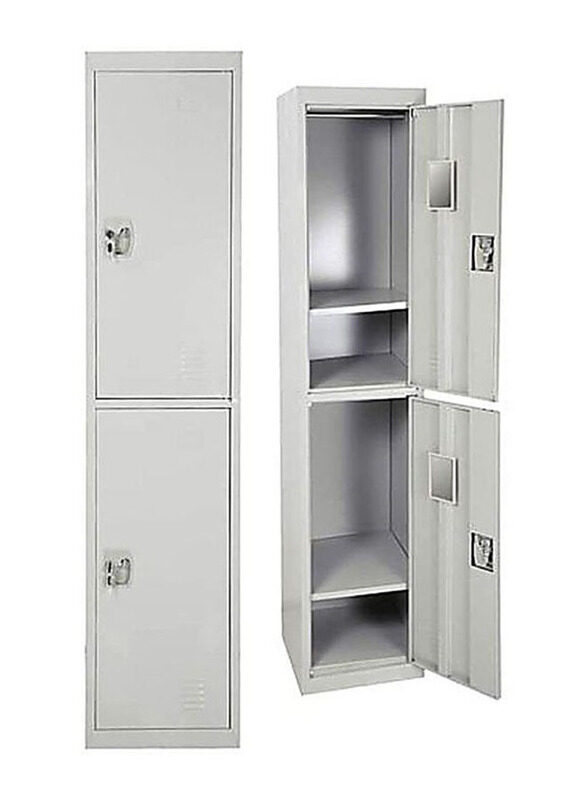 

Karnak 2 Doors Locker Steel Metal Storage Cabinet With Keys, White