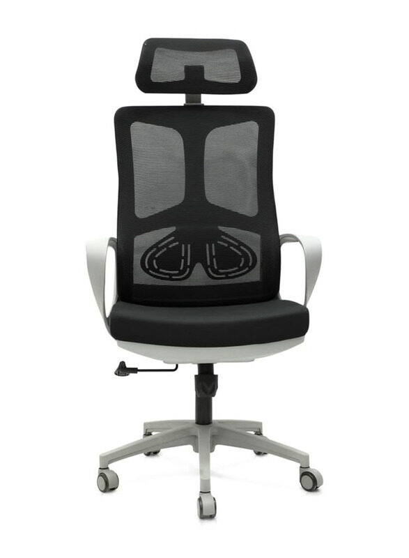 

Karnak Ergonomic Mesh Office Desk Chair with Headrest & Lumbar Support, Black