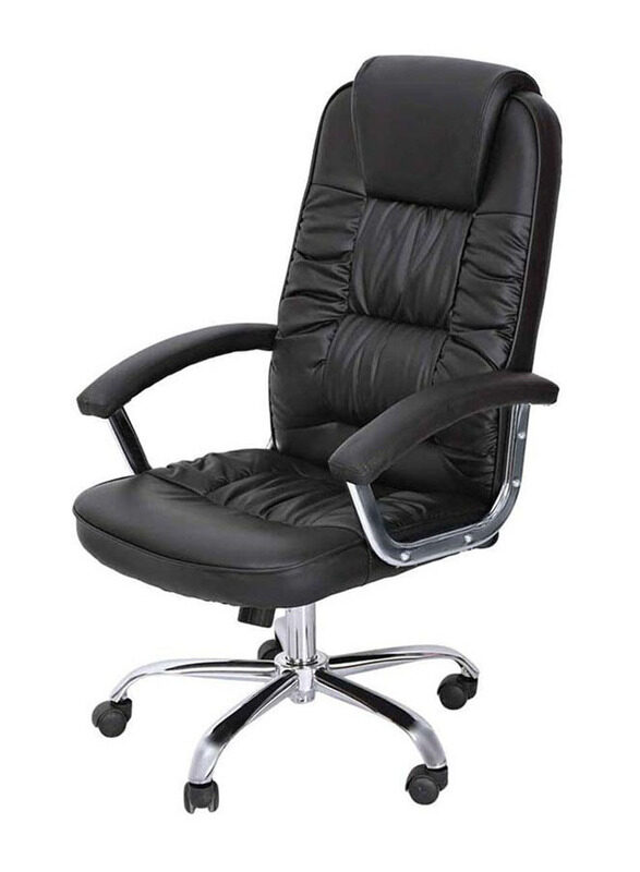 

Karnak 360° Swivel Executive PU Leather and Foam Desk Chair, Black
