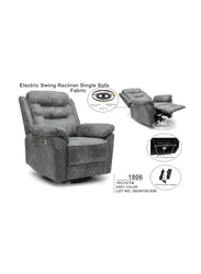 Karnak 360° Degree Rotation and Electric Swing Recliner Single Sofa Chair, Grey