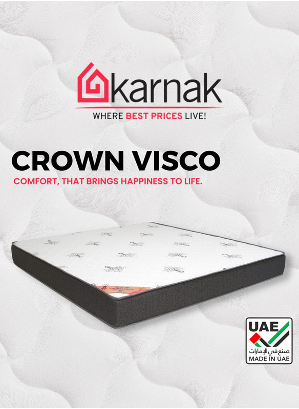 Karnak Crown Visco Memory Foam Soft Feel Mattress, UK Double, Multicolour