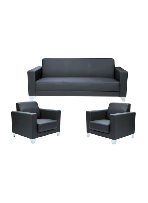 Karnak Luxury Modern Design 5 Seater Sofa Set, Black