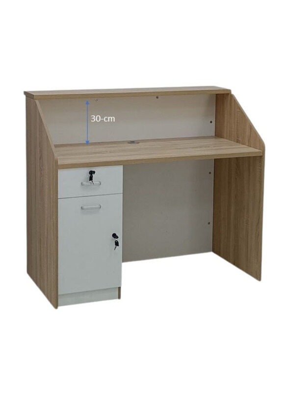 

Karnak Premium Quality Modern Office Reception Desk, Beige
