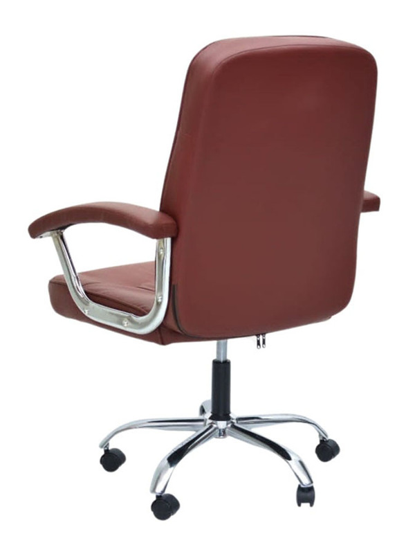 Karnak Smooth Lumbar Support Ergonomic Computer Desk Chair with Adjustable Height, Brown