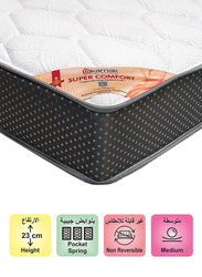 Karnak Super Comfort Pocketed Spring Medium Feel Medical Mattress, HC Super King, Multicolour