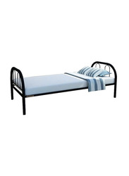 Karnak Single Metal Steel Bed, Black