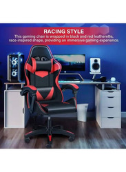 Karnak 360°-Swivel Task Ergonomic High Back Computer Gaming Chair with Lumbar Support, Black/Red