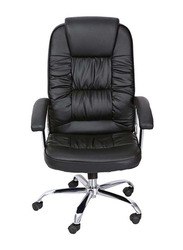 Karnak PU Leather & Foam with 360° Swivel Executive Office Chair, Black