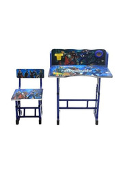 Karnak Adjustable Study Table Educational Wood Desk Chair Set for Kids, Multicolour