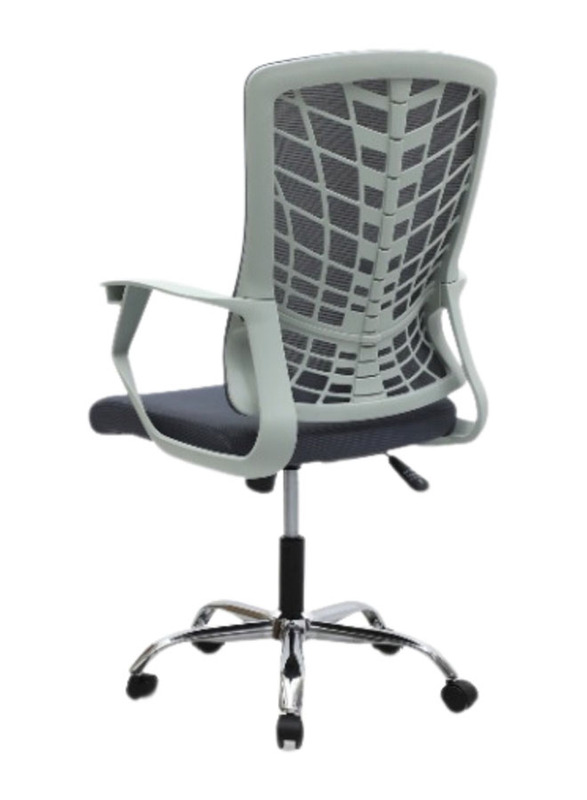 Karnak Gas Cylinder Adjustable Lumbar Height and Contoured Backrest Design Ergonomic Office Task Chair, Dark Grey