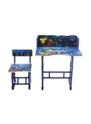 Karnak Adjustable Study Table Educational Wood Desk Chair Set for Kids, Multicolour