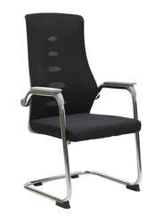 Karnak Executive Best Mesh Visitor Chair with Steel Frame and Modern Design, Grey/Black