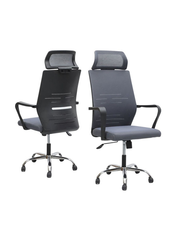 Karnak Mesh Executive Office Home Chair 360° Swivel Ergonomic Adjustable Height, Black