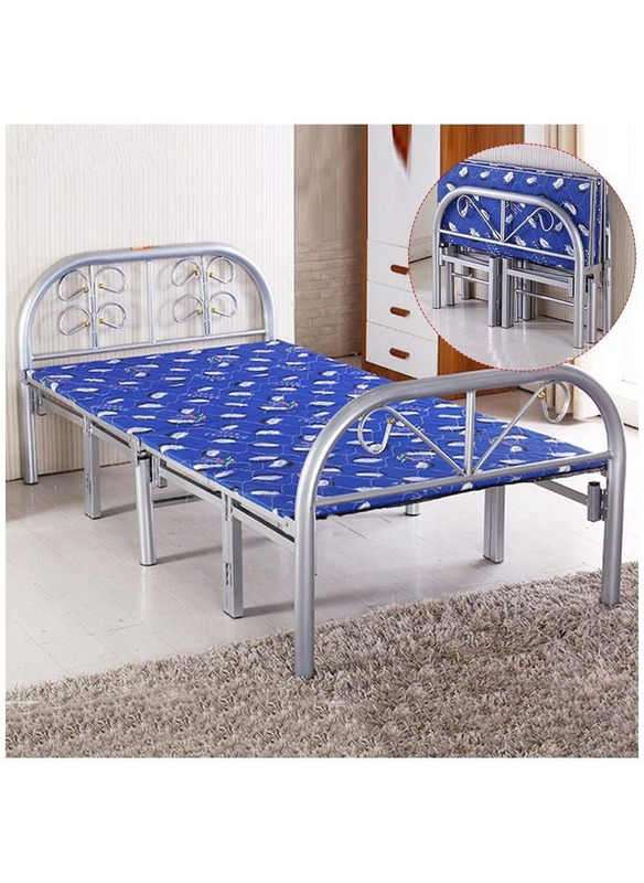 Karnak Steel Metal Foldable Bed Heavy Duty Folding Bed, Multicolour