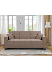 Karnak Modern Design Three Seat Alba Sofa Bed, Brown