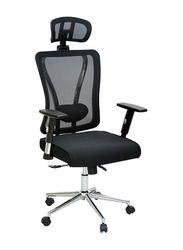 Karnak High-Back Mesh Swivel 360° Executive Office Chair, Black