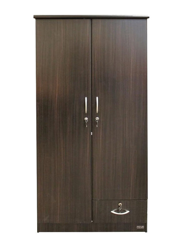 

Karnak 2 Door Modern Stylish Wooden Wardrobe Cabinet, Brown