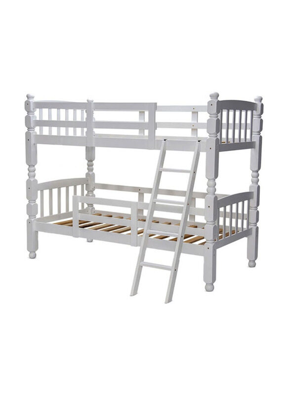 Karnak Best Wooden Bunk Bed Double Decker Bunker Bed, White