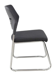 Karnak Visitor Chair with Chrome Frame Mesh Back Ergonomic Seat for Office & Home, Black