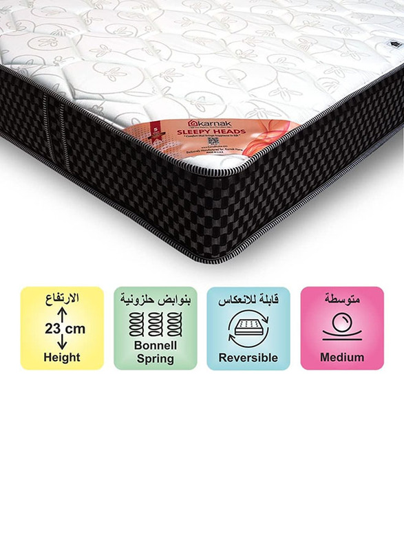 Karnak Sleepy Heads Reversible Bonnell Spring Medium Feel Medical Mattress, HC Single, Multicolour