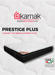 Karnak Prestige Pocketed Pillow Top Spring Mattress Soft Feel, Queen, White/Black