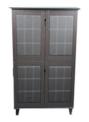 Karnak Wood Shoe Organiser with PVC Doors & 4 Doors, Wenge