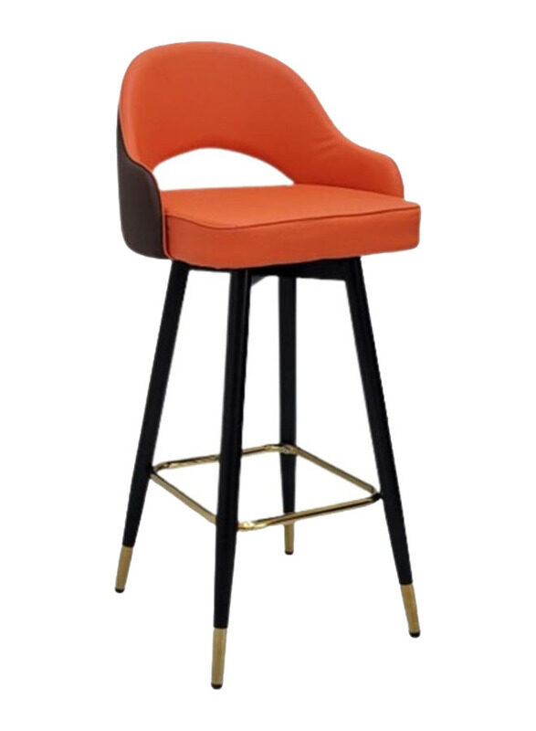 

Karnak Modern Stylish Counter Height Bar Stool with Back High & PU Leather Seat, Red/Dark Brown