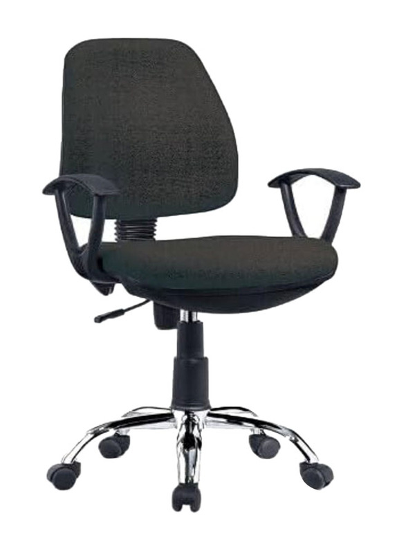 Karnak Ambra Mesh Executive Ergonomic Adjustable Height Office Chair with 360° Swivel & Lumbar Support, Black