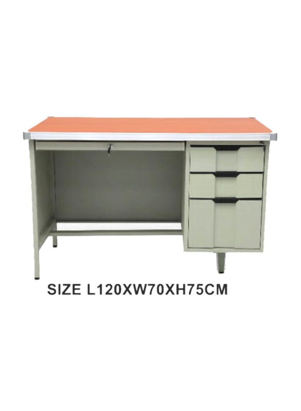 Karnak Metal Office Desk Contemporary Static Workstation Ideal, Multicolour