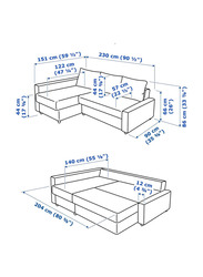 Karnak Modern Design 3 Seater Wooden Sofa Cum Bed, Grey