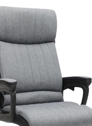 Karnak Heavy Duty Ergonomic High Back Office Chair with Adjustable Lumbar Support & Arm Rest, Grey