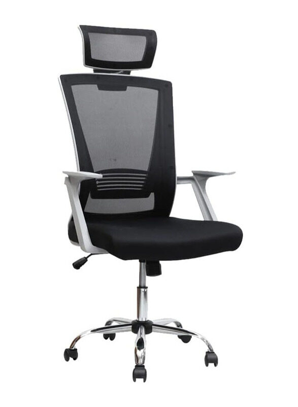 

Karnak Ergonomic Computer Desk Chair with Headrest & Lumbar Support, Black/Grey