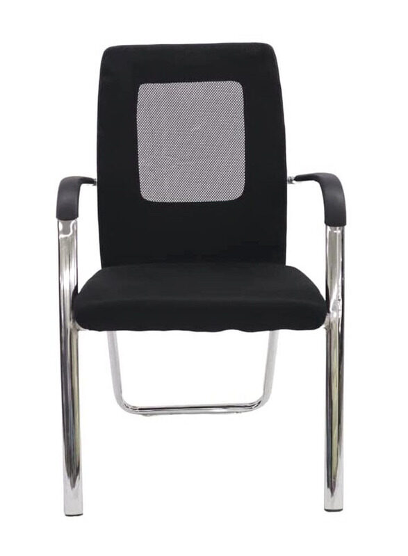 

Karnak Mesh Guest Chair with Mesh Upholstery and Breathable Fabric, Black