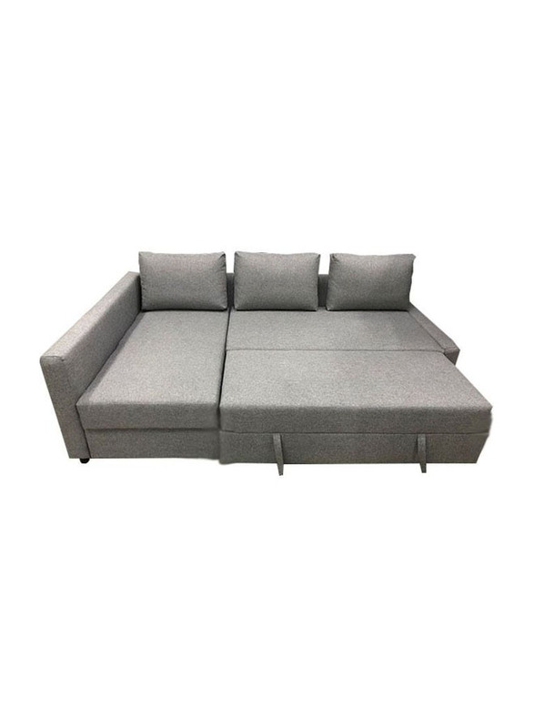 Karnak Diwan Convertible 3 Seater Sofa Cum Bed with Storage Box, Grey