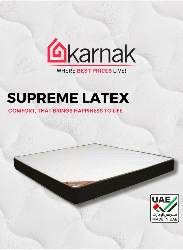 Karnak Supreme Latex Mattress, 180 x 210cm + 20cm, King, Multicolour