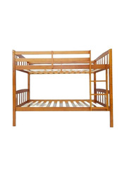 Karnak Heavy Duty Wooden Bunk Bed With Ladder, Beige