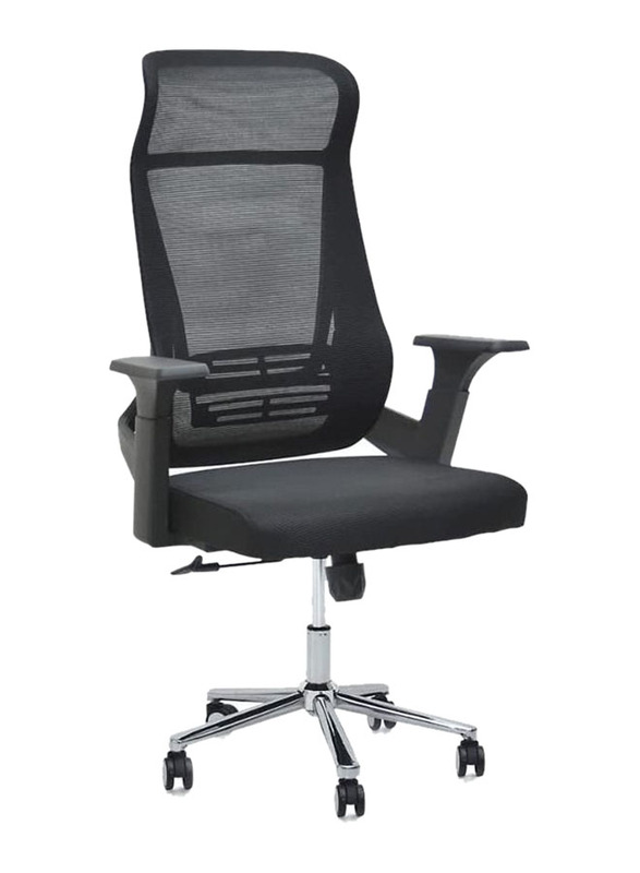 Karnak Executive Ergonomic Adjustable Height Mesh Office Chair with 360° Swivel & Lumbar Support, K-5004, Black