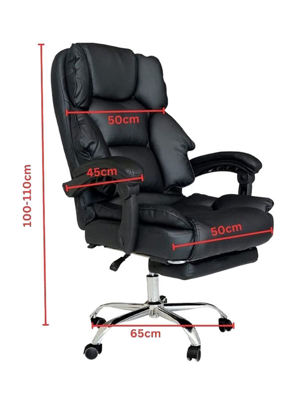 Karnak 360° Swivel Executive Office Gaming Chair, Black