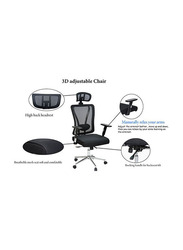 Karnak High-Back Mesh Swivel 360° Executive Office Chair, Black