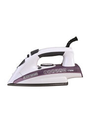 Black+Decker Steam Iron, Non-stick Soleplate, 1750W, X1750-B5, White/Purple