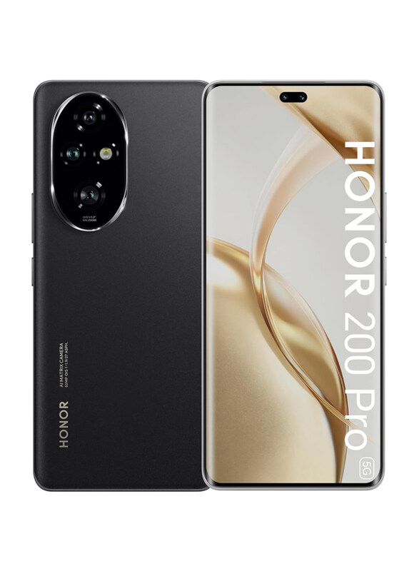 

Honor 200 Pro 512GB Black, 12GB RAM, 5G, Dual Sim Smartphone, Middle East Version