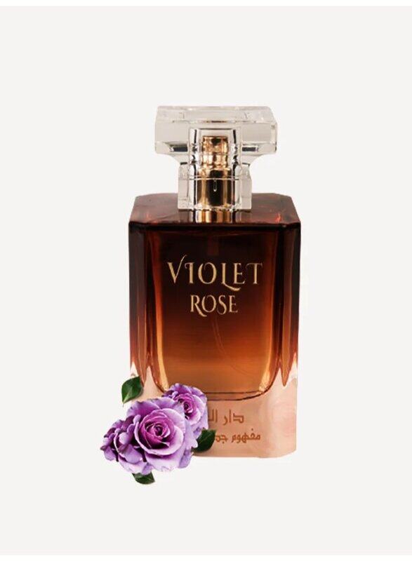 

DAR AL OUDD Violet Rose 100ml Eau de Parfum Perfume for Men - Enchanting Floral Harmony with Musk and Fruity Undertones