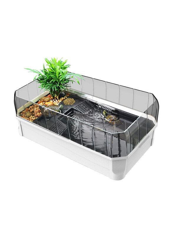 

Vsell24 Aquarium Turtle Tank Kit with Accessories Water Filter & Anti-Escape Fence, Multicolour