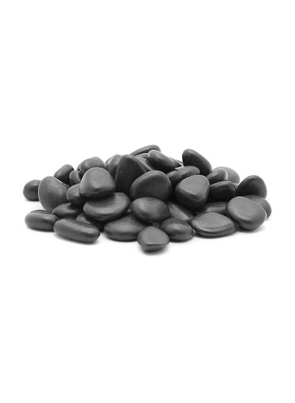 

Vsell24 3-5cm Large Decorative Natural River Pebbles Light Polished Stones for Glassware Vases Outdoor Garden & Lawn Aquariums, Black