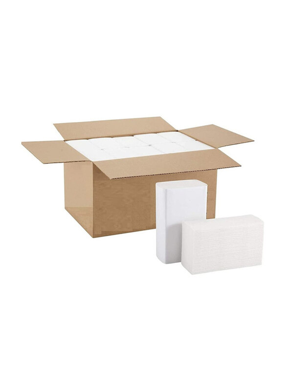 

Vsell24 Disposable Soft Interfold White Tissue Paper Hand Table Napkin, 20 x 23cm, 3000 Pieces